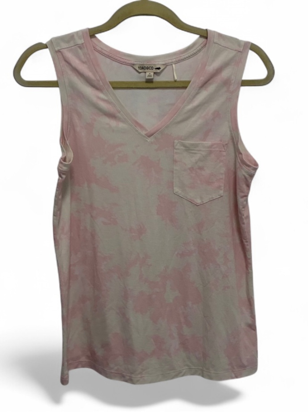 Toad and Co Swifty Pink Tie-Dye V-Neck Sleeveless Top